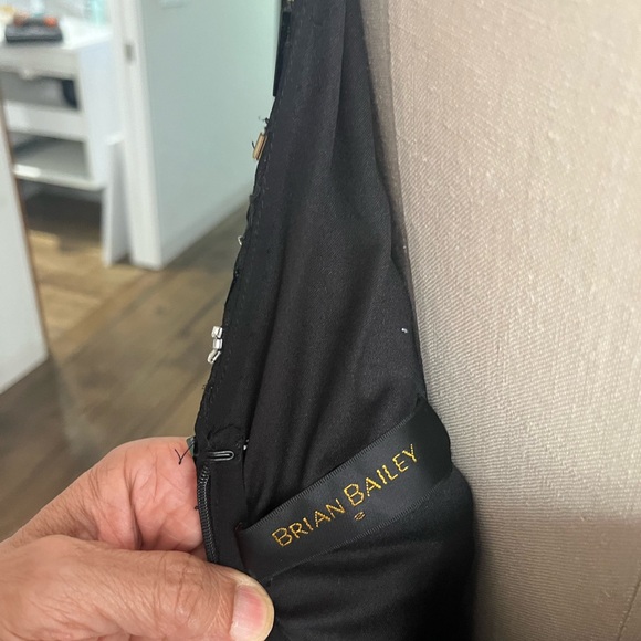 brian bailey fully beaded dress size 8 - Picture 3 of 4